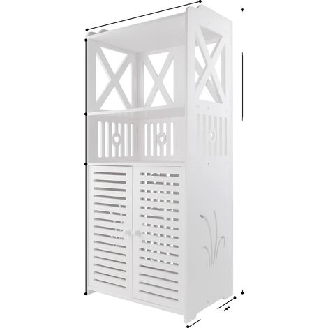 Armoire de rangement, étanche, design multi-usages, BLANC (1/2)