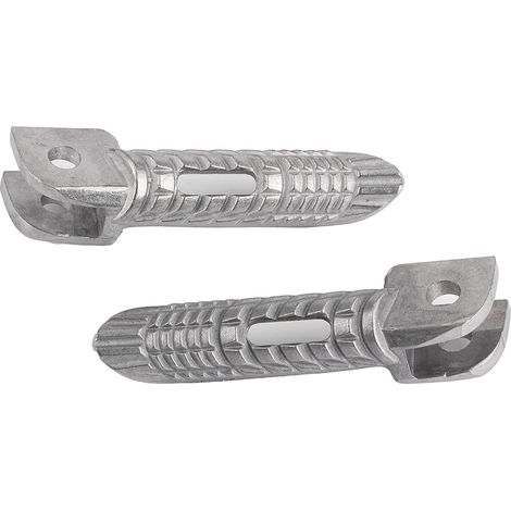 Repose-Pieds Avant de Remplacement, 2 Pièces, pour GSXR 600 750 1000 – Design argenté élégant, Pédales Antidérapantes et Accessoires d'installation Faciles Inclus (1/4)