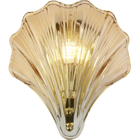 Applique murale Shell avec verre ambré - 28980SB (1/4)