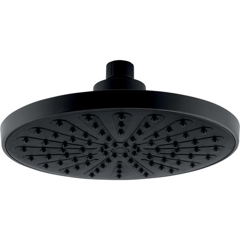 Novaservis Kopfbrausen - Kopfbrause, Durchschnitt 20 cm, 1 Strahlart, Schwarz matt RUP/200,5