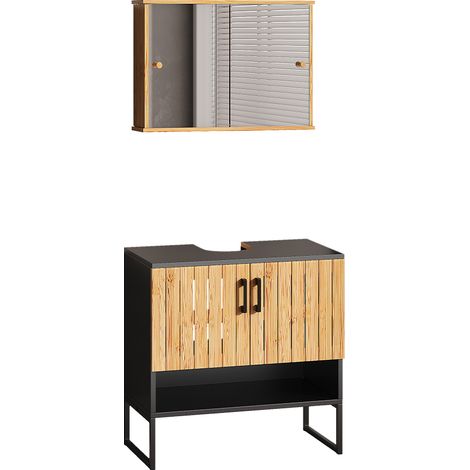 Badmöbel-Set Vayra, Bambus, 2 Teile, Vicco