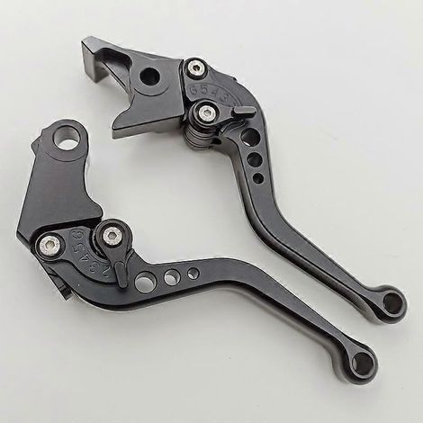 Convient pour les motos Honda NC700 et NC750S : guidon modifié en alliage d'aluminium avec frein, embrayage et klaxon (noir intégral, 2 pièces). (1/5)