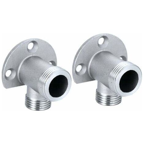 Installation kit to connect the pipe to the exposed faucet. outdoor shower system. thermostatic mixer. surface recessed conversion (1/5)