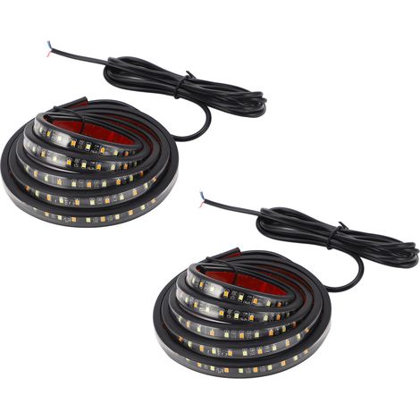 2 x 800 lm LED-Trittstufenleuchten, bernsteinweiß, 12–24 V, für Pickups, Geländewagen, SUVs, Quads, Schwellenbeleuchtung (1/5)