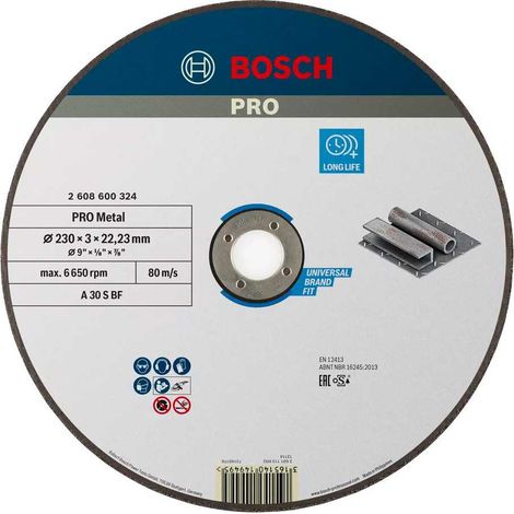 Disco de corte BOSCH EXPERT con cubo plano Metales especiales 230X3.0 MM - 2608600324