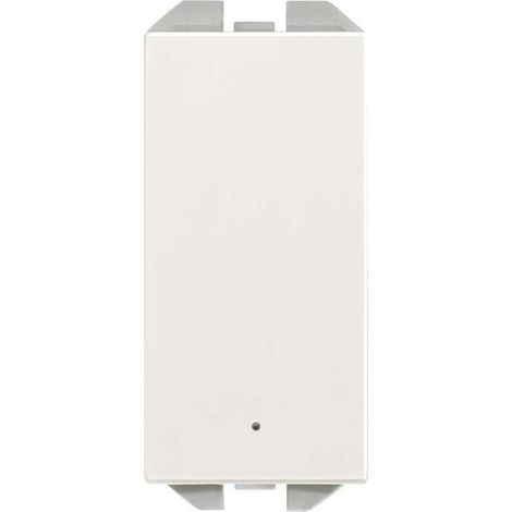 Bouton-Poussoir Simple Étroit avec Voyant SIMON 270 20001161 Blanc