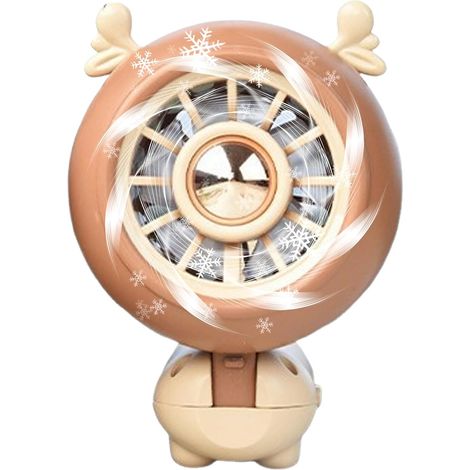 Ventilateur portable pliable en forme d'ours – Joli souffleur de vent rechargeable pour salle de sport, bureau, entraînement, maison, camping, déplacement, randonnée, activités de plein air (1/5)
