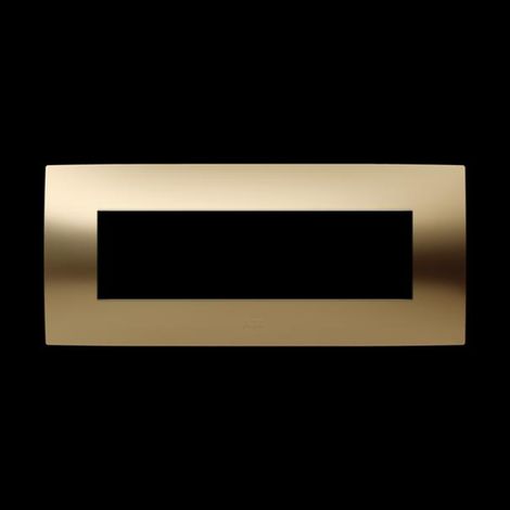 Placca 7 moduli oro satinato abb chiara 2csk0754ch