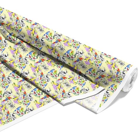 TESSUTI DECORATIVI PER ESTERNI OXFORD - Motivo pappagalli con fiori I DX003 (1/5)
