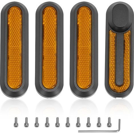 Autocollant Réfléchissant pour Xiaomi Scooter électrique M365/1S/PRO étanche à La Poussière Fluorescent ABS Décalcomanie Avertissement Léger Emplatre étiquettes Bande Réflecteur Nuit (1/5)
