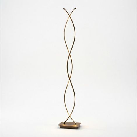 Lampada da terra LED moderna 35x20x140 cm in alluminio e acrilico nero (1/5)