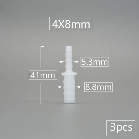 Raccords à barbes réducteurs directs en PE alimentaire (C) pour aquarium, adaptateur de pompe à air et joint de tuyau d'irrigation (1/5)