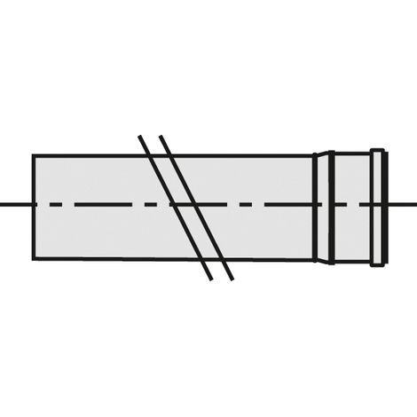 Vaillant Rallonge 1,0 m pour conduit d'évacuation des gaz rigide DN 130, PP, 0020042769