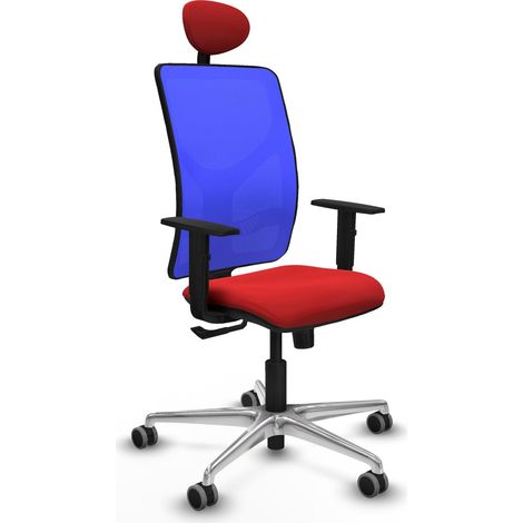 Sedia da ufficio piqueras y crespo Motilla pelle sintetica rossa alluminio (1/2)