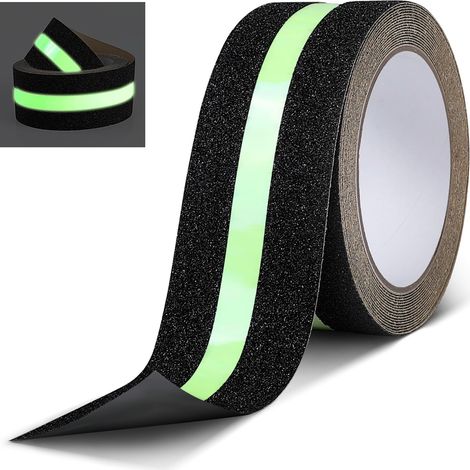 Ruban adhésif fluorescent, ruban antidérapant de 5 m x 5 cm, réfléchissant la nuit, convient à une utilisation intérieure et extérieure. (1/5)