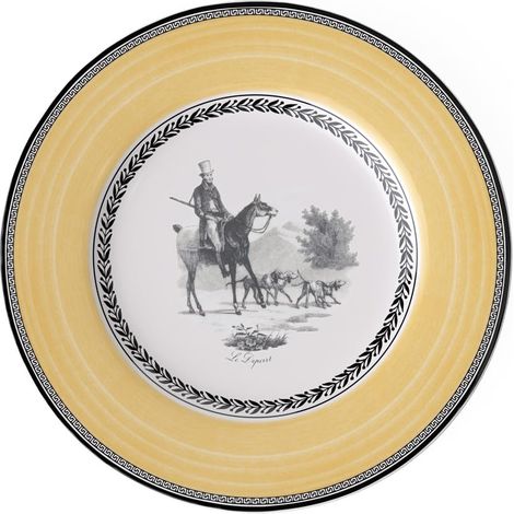 Assiette Plate Porcelaine Jaune 29,2 x 29,2 x 8,5 cm 1 Assiette (1/3)
