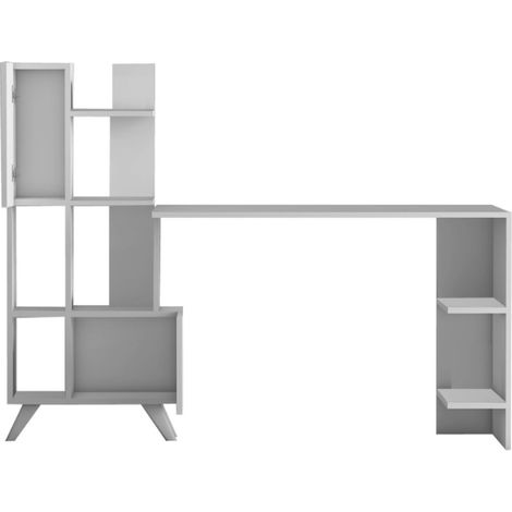 Schreibtisch modern 9 Fächer - weiß KUHMO