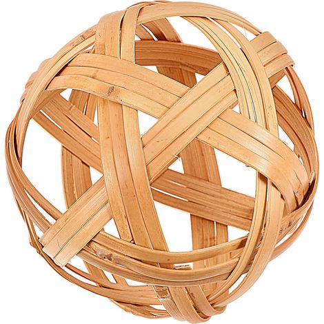 Boule Décorative Tissée en Bambou Naturel, Petite Taille Diamètre 10 Cm, Décoration Artisanale pour Intérieur, Balle Ornementale Unique pour Maison et Bureau, Objet Décoratif (1/5)