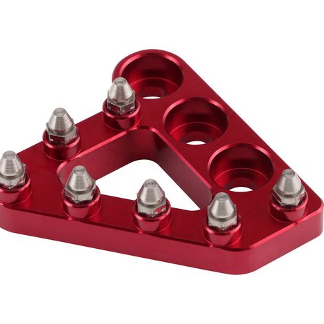 Modified off-road motorcycle foot pedals: Kvis K16 K18 with adjustable front and rear brake levers and foot pedals. (1/4)
