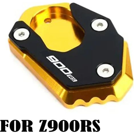 (Gold-900RS) Compatible pour Kawasaki Z900 Z650 Z800 Z900RS 2016-2024 Moto CNC Béquille Agrandisseur de pied Support latéral Extension Pad Z 900 rs 800 650 maxpower (1/4)