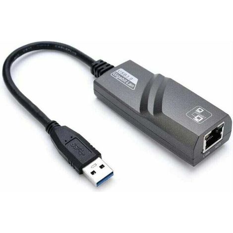 Adattatore Ethernet USB Ulisem, adattatore Ethernet da USB 3.0 a RJ45, adattatore di rete LAN da 1000 Mbps compatibile con Windows 10/8.1/8/7/Vista/XP, Mac OS 10.6 e versioni successive, Linux (1/4)