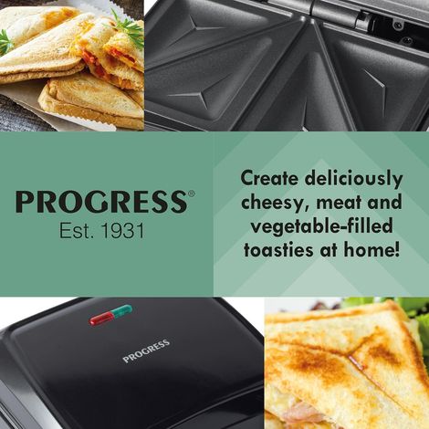 Progress Sandwich-Toaster Triangles schwarz 750 W