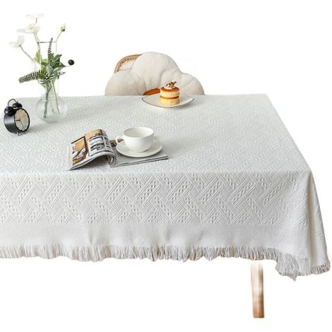 nappe tendance en maille, nappe de table basse, nappe de bureau haut de gamme, rectangulaire (1/5)