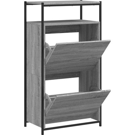 Maison Exclusive - Scarpiera Grigio Sonoma 60x34x112 cm in Legno Multistrato