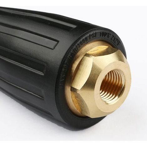 Buse Rotative Haute Pression 3000 PSI Buse de Pulvérisation Turbo pour Nettoyeur Hute Pression avec Raccord Rapide 1/4", 030(noir) (1/3)