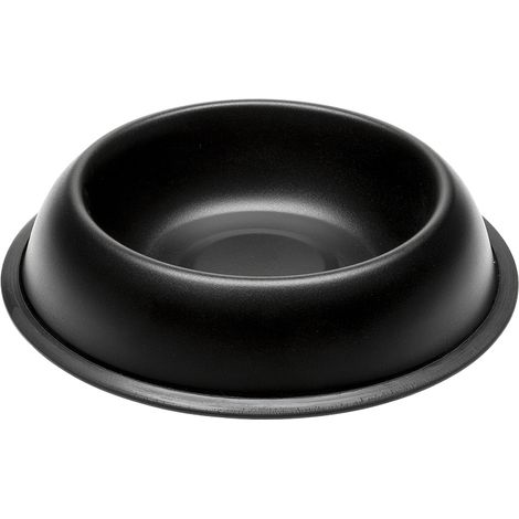 Ferplast MIRA Écuelle en métal pour chiens et chats. Différentes couleurs et mesures.. Variante KC 70 - Mesures: Ø 15.5 x h 3.3 cm - 0.25 L - Noir