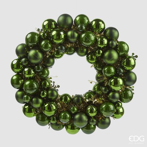 EDG Enzo De Gasperi Corona Natale Pallemix X67 D 39 Cm Green