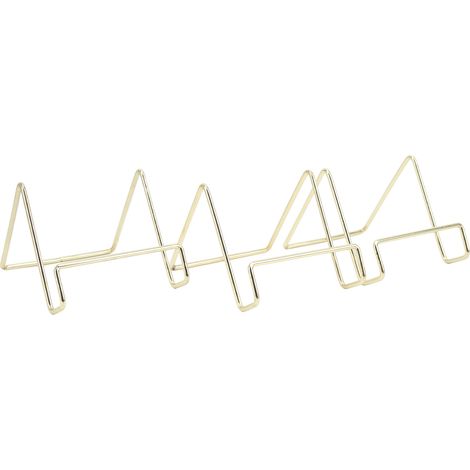 Présentoir en métal doré minimaliste à 3 pièces, design géométrique, résistant à la rouille