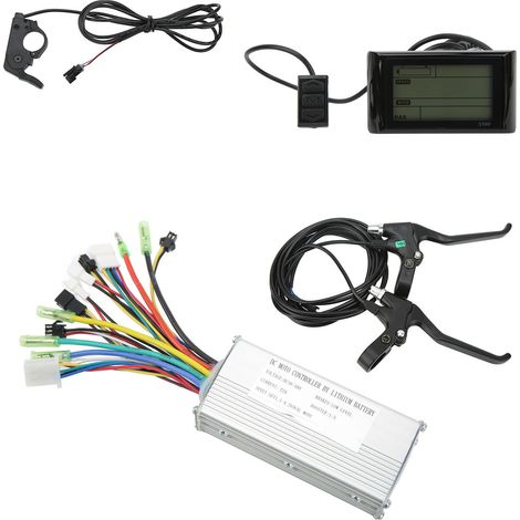 Kit de conversion pour vélo électrique 22A, contrôleur JN22A, panneau S900, poignée de frein et accélérateur au pouce pour moteur 500W (1/5)