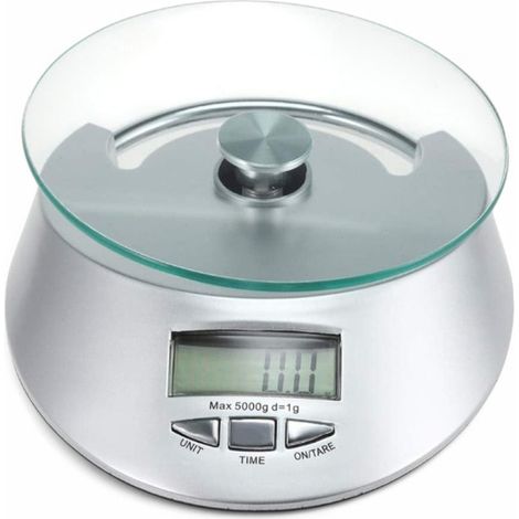 Bilancia digitale in vetro con display LCD capacità 5 Kg (1/3)