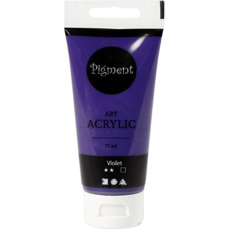 Peinture acrylique mate - Pigment Art Acrylic - - 75 ml Violet