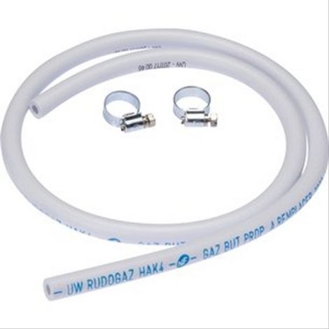 Tuyau gaz caoutchouc blanc L=1,5m pour Butane - propane -NF- 5 ans (1/2)