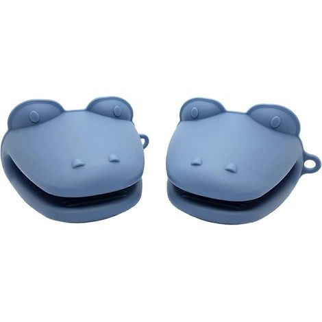 Maniques en silicone à motif crocodile unique, résistantes à la chaleur, avec poignée antidérapante. (1/4)
