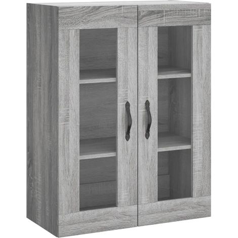Armario de pared elegante y espacioso 69,5 x 34 x 90 cm madera contrachapada gris sonoma 020049298 (1/5)