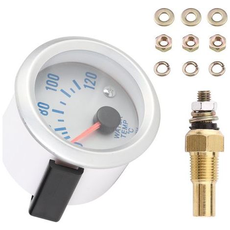 52 mm (2 Zoll) Universal-Digital-LED-Wassertemperaturanzeige für Kfz-Motoren, blau, Messbereich 40-120 °C (1/5)