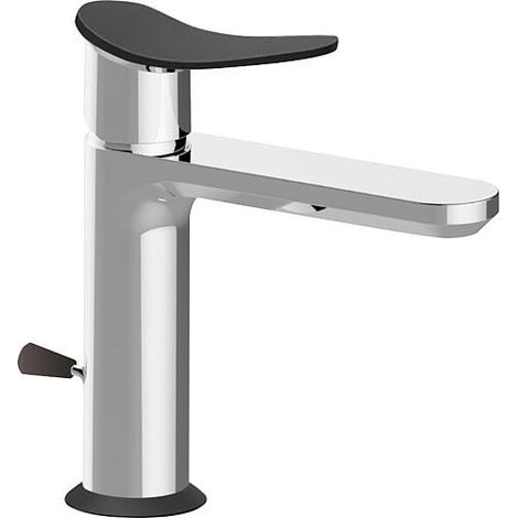 Mitigeur de lavabo Sarcari avec garniture excentrique chromé/noir (1/2)