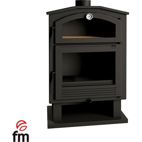 STUFA LEGNA FRONTALE CON FORNO