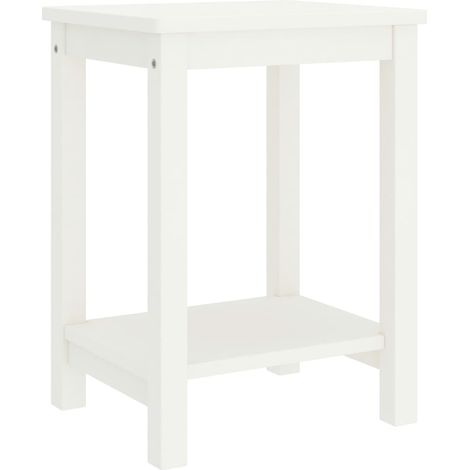 Mesita de noche madera maciza de pino blanco 35x30x47 cm vidaXL