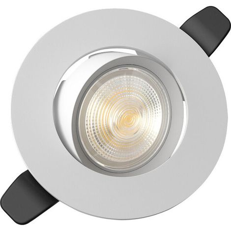 Spot Led Encastrable, Orientable 30°Spot Encastré Extra Plat Plafonnier Encastrable, 7W 430LM Spot de Plafond Encastré 3000K Blanc Chaud, Lot de 2 (1/5)