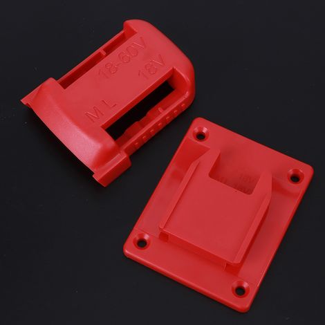 Dispositif de fixation pour batterie 20V pour batterie 18V et outils électriques Rouge (1/5)