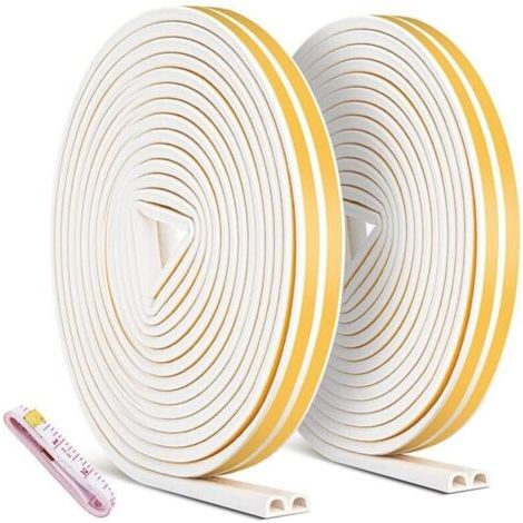 20m Bande de Joint, Auto-adhésif Anticollision Joint de Porte,Joint d'étanchéité de Porte et Fenêtre pour Anti-intempéries/isolation acoustique - 9mm6mm (1/5)