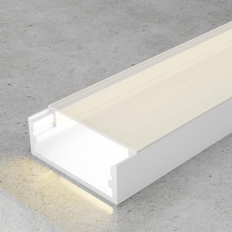 IluminaShop - Perfil Aluminio de Superficie Minim Lacado Blanco 12/24V/220V 2 metros
