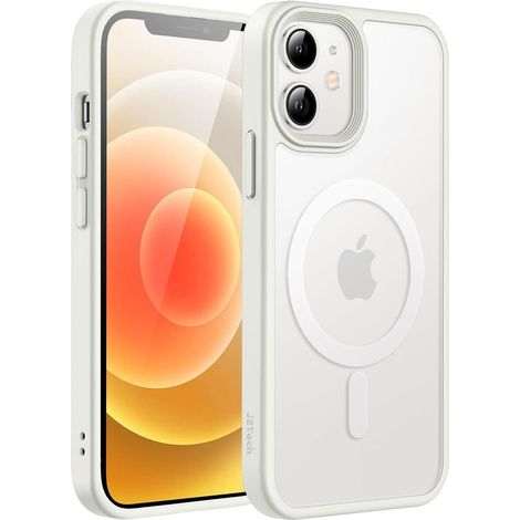 Handyhülle iPhone 12 12Pro 6 1 Zoll MagSafe Stoßfest Matt Weiß (1/5)