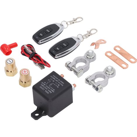 Coupe-circuit 12V avec télécommande, protection fuite batterie auto, relais de puissance étanche, interrupteur principal déconnecteur, contrôle à distance sans fil, arrêt courant véhicule, sécurité él (1/5)