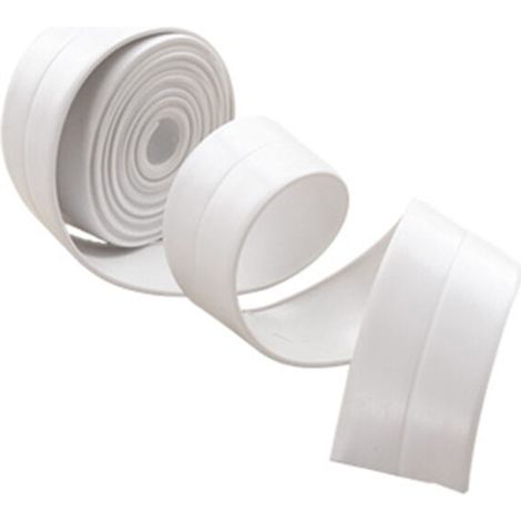 320x3.8CM Bande de douche bande D'étanchéité Joint de douche Salle de bains joint silicone blan Ruban de masquage baignoire PE auto-adhésive cuisine Coin calfeutrage (1/5)
