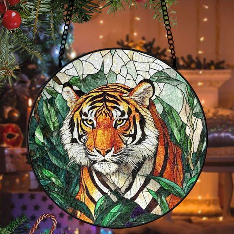 Attrape-soleil vitrail oiseau 20 cm décoration suspendue fenêtre animal lumineux cadeau Noël (1/5)